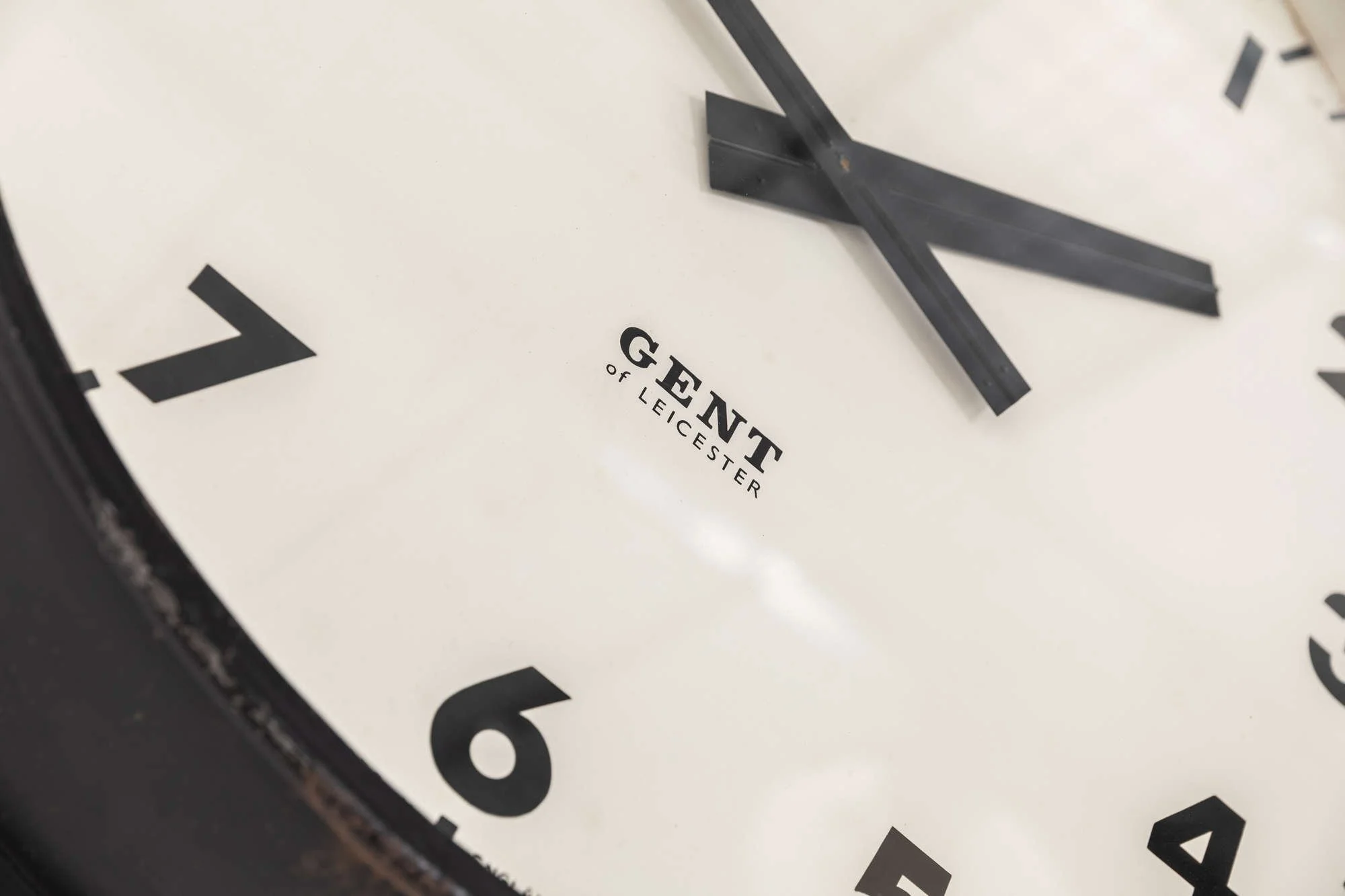 Black Industrial Gents of Leicester Wall Clock — Antiques Workshop